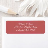 Elegant Rustic Dusty Rose Return Address ラベル (インサイチュ)