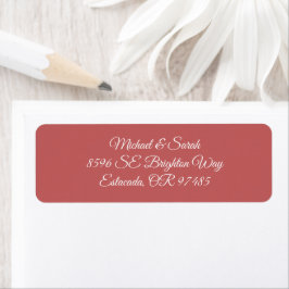Elegant Rustic Dusty Rose Return Address ラベル