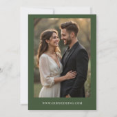 Elegant Rustic Eucalyptus Photo Greenery Wedding 招待状 (裏面)