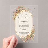 Elegant Rustic Fall Beige Bridal Brunch アクリル招待状 (インサイチュ (ポータブル))