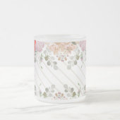 Elegant rustic floral フロストグラスマグカップ (中央)