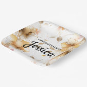 Elegant Rustic Floral Baby Shower ペーパープレート (傾斜あり)