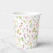 Elegant Rustic Floral Garden Baby Shower 紙コップ (右)