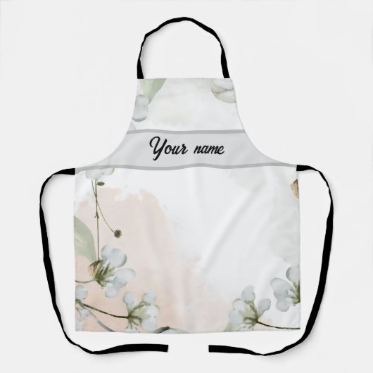 Elegant rustic floral kitchen エプロン (正面)