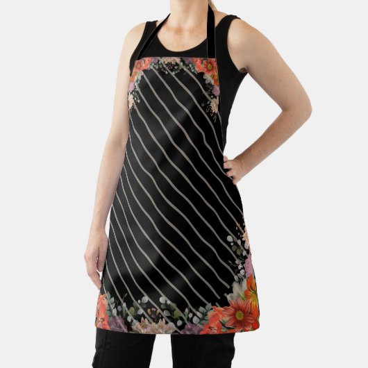 Elegant rustic floral kitchen エプロン (インサイチュ)