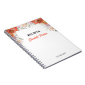 Elegant rustic floral kitchen cookbook recipes ノートブック (右側)