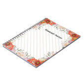 Elegant rustic floral kitchen cookbook recipes ノートブック (左側)