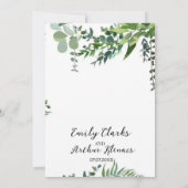 Elegant Rustic Forest Boho Wedding Invitation  招待状 (裏面)