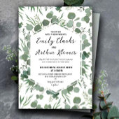 Elegant Rustic Forest Boho Wedding Invitation 招待状