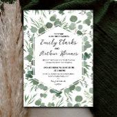 Elegant Rustic Forest Boho Wedding Invitation  招待状