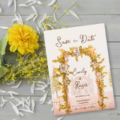 Elegant Rustic Garden Arch Wedding Save the Date 案内状