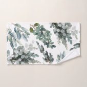 Elegant Rustic Green Eucalyptus Leaves バスタオルセット (ハンドタオル)