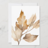 Elegant Rustic Leaves Thanksgiving Dinner  招待状 (裏面)