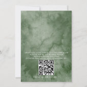 Elegant Rustic Mountain Budget QR Code Wedding 招待状 (裏面)