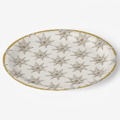 Elegant Rustic Noel Christmas Paper Plates ペーパープレート (アングル)