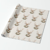 Elegant Rustic Noel Christmas Wrapping Paper ラッピングペーパー (アンロールド)