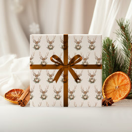 Elegant Rustic Noel Christmas Wrapping Paper ラッピングペーパー