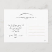 Elegant Rustic Pine Christmas Arch Frame 2 Photo C シーズンポストカード (裏面)