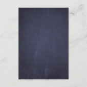 Elegant rustic pink floral navy wedding details エンクロージャーカード (裏面)