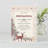 Elegant Rustic Reindeer Christmas Party            招待状 (スタンド正面)