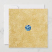 Elegant Rustic Sand Navy Blue Hydrangeas Wedding 招待状 (裏面)