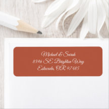 Elegant Rustic Terracotta Ember Return Address