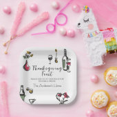 Elegant Rustic Thanksgiving Dinner ペーパープレート (パーティー)