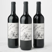 Elegant Rustic Thanksgiving Dinner ワインラベル (ボトル)