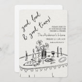 Elegant Rustic Thanksgiving Dinner 招待状 (正面/裏面)