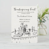 Elegant Rustic Thanksgiving Dinner 招待状 (スタンド正面)