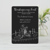 Elegant Rustic Thanksgiving Dinner 招待状 (スタンド正面)