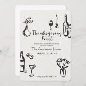 Elegant Rustic Thanksgiving Dinner 招待状 (正面/裏面)