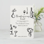 Elegant Rustic Thanksgiving Dinner 招待状 (スタンド正面)