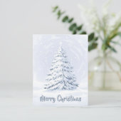 Elegant Rustic Watercolor Non Photo Christmas シーズンカード (スタンド正面)