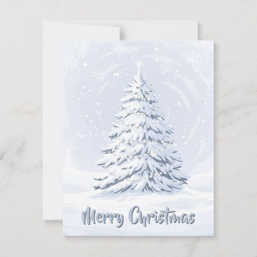 Elegant Rustic Watercolor Non Photo Christmas シーズンカード (正面)
