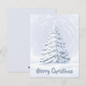 Elegant Rustic Watercolor Non Photo Christmas シーズンカード (正面/裏面)