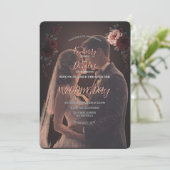 Elegant Rustic Wedding Day Romantic Invitation 招待状 (スタンド正面)