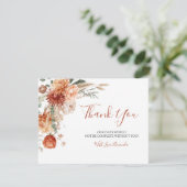 Elegant Rustic Wildflower Fall in Love Baby Shower サンキューカード (スタンド正面)