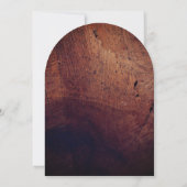 Elegant Rustic Wood Grain Texture Arched Wedding 招待状 (裏面)