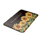 Elegant Rustic Yellow Sunflower Garden バスマット (アングル)