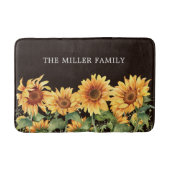 Elegant Rustic Yellow Sunflower Garden バスマット (正面)