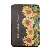 Elegant Rustic Yellow Sunflower Garden バスマット (正面縦)