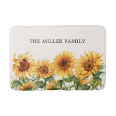 Elegant Rustic Yellow Sunflower Garden バスマット (正面)