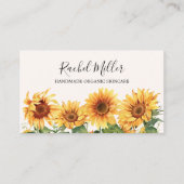 Elegant Rustic Yellow Sunflower Garden 名刺 (正面)