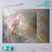 Elegant Safari Birds Floral Ephemera Decoupage  薄葉紙 (クラフト)