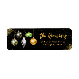 Elegant Safari Print Ornament Christmas ラベル