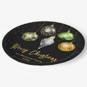 Elegant Safari Theme Ornament Christmas ペーパープレート (アングル)