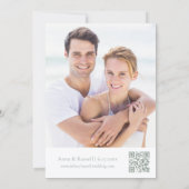 Elegant Sage Baroque Roses Wedding セーブザデート (裏面)