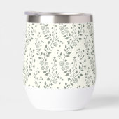 Elegant Sage Cream Minimalist Boho Floral Pattern (右面)