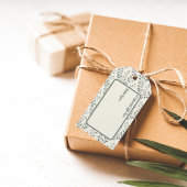 Elegant Sage Cream Minimalist Boho Floral Pattern ギフトタグ